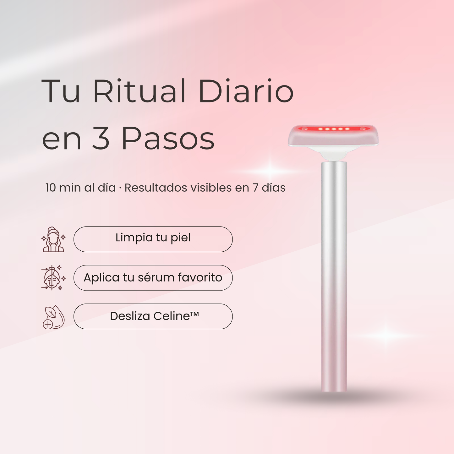 Varita Facial LED + EMS