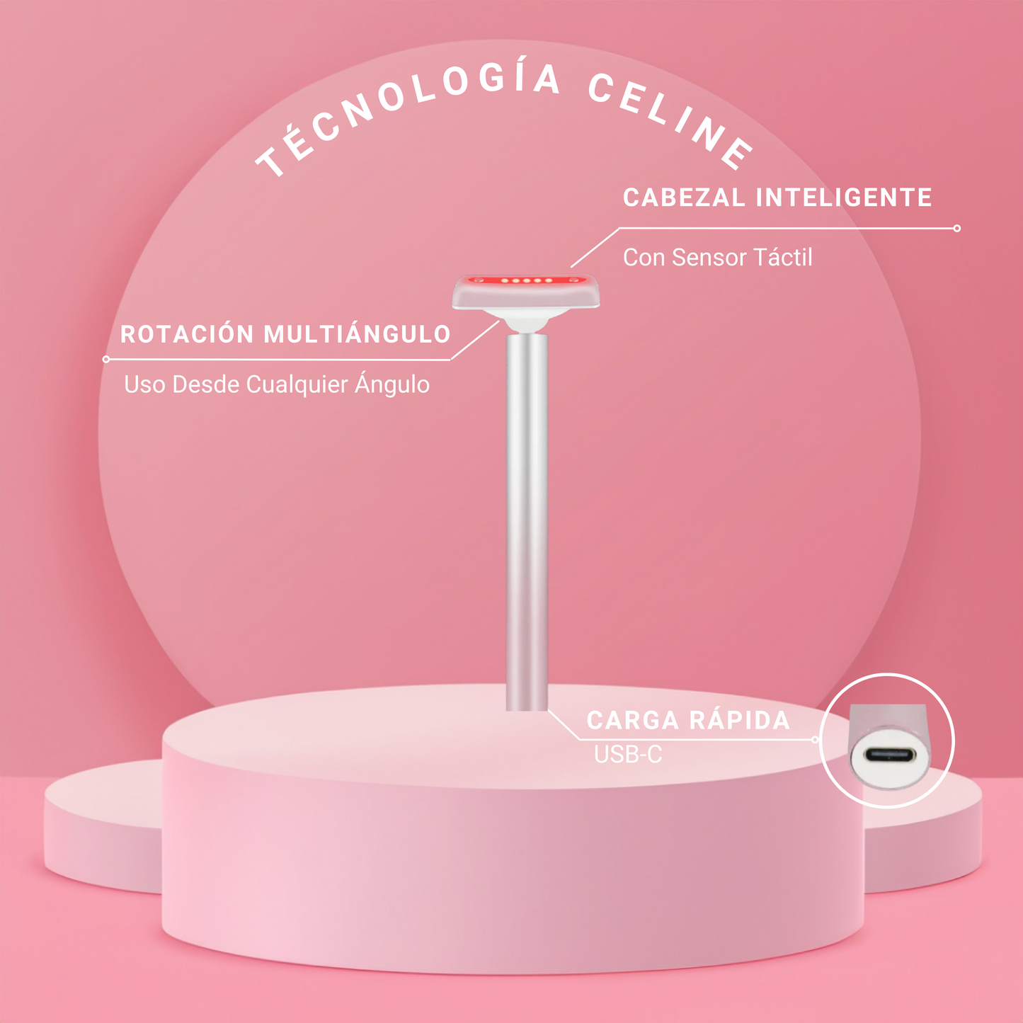 Varita Facial LED + EMS