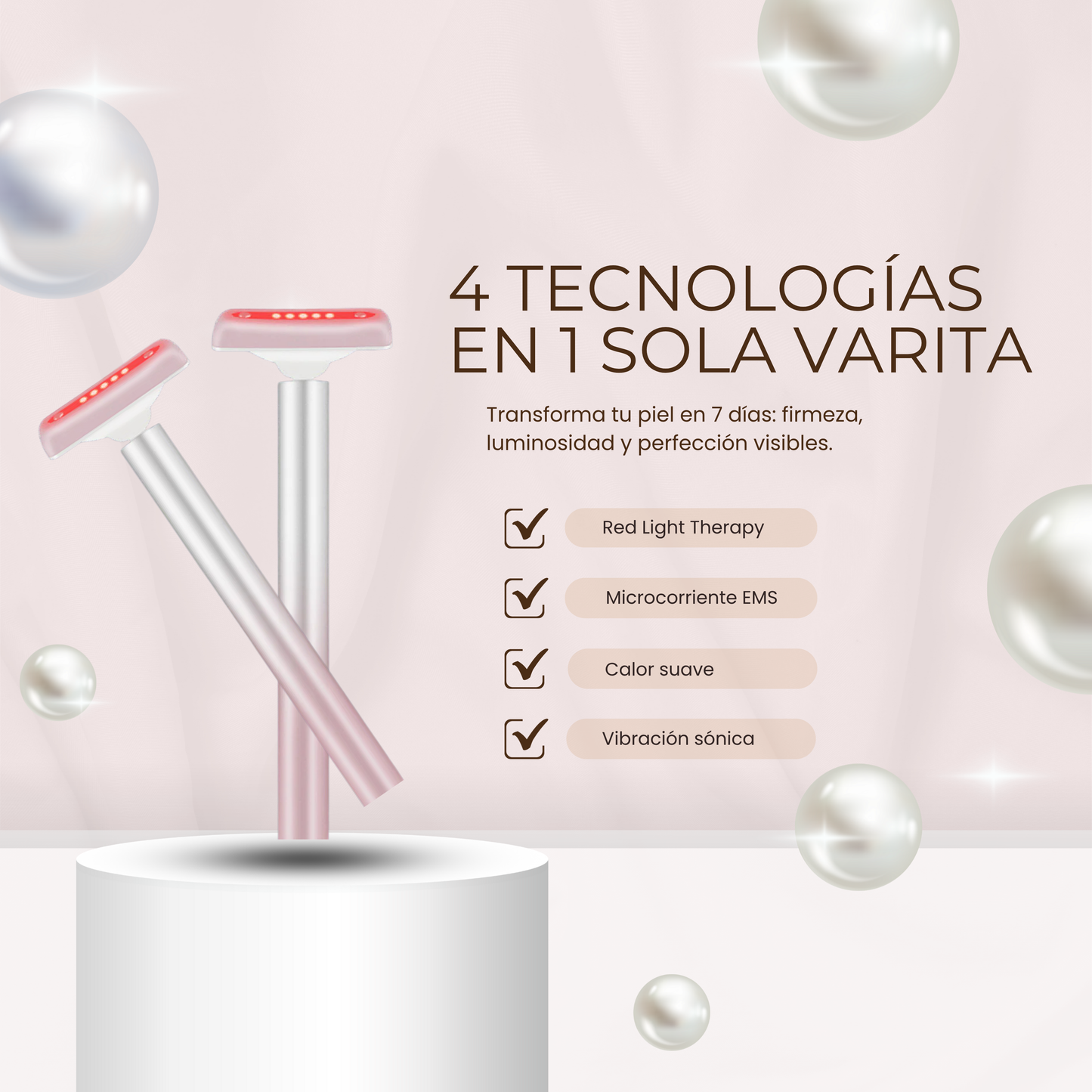 Varita Facial LED + EMS